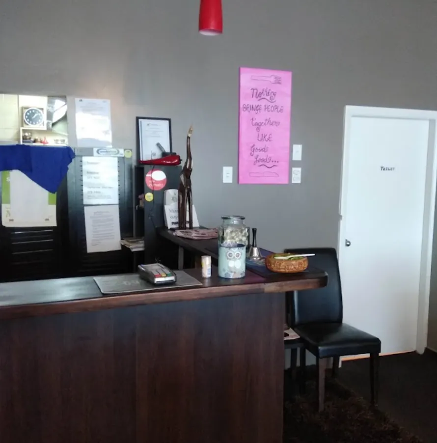 The counter and service area