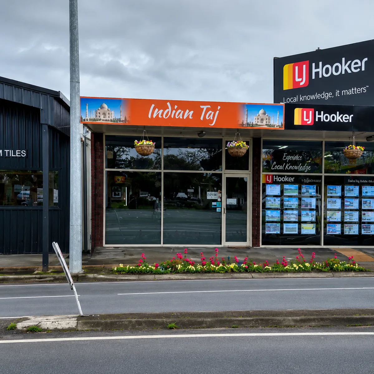 The Indian Taj shopfront on High Street North, Carterton